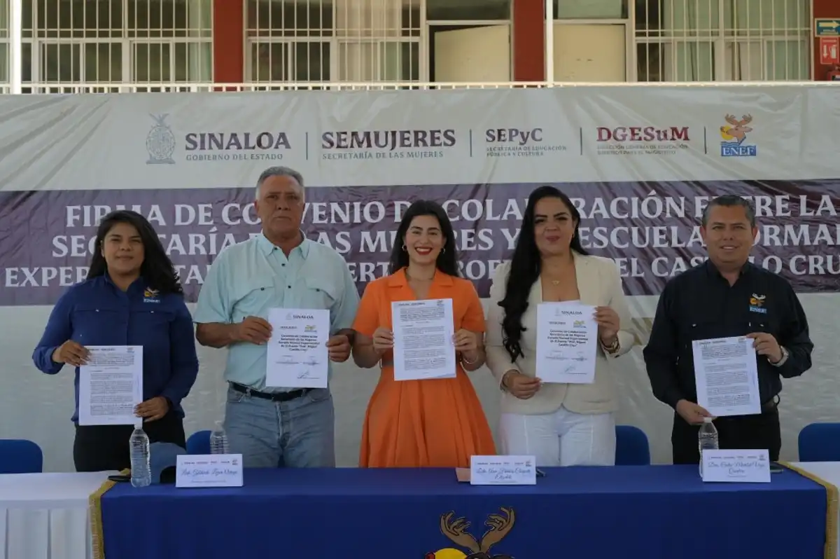 Secretaría de las Mujeres y ENEF firman convenio para promover la igualdad y prevenir la violencia de género