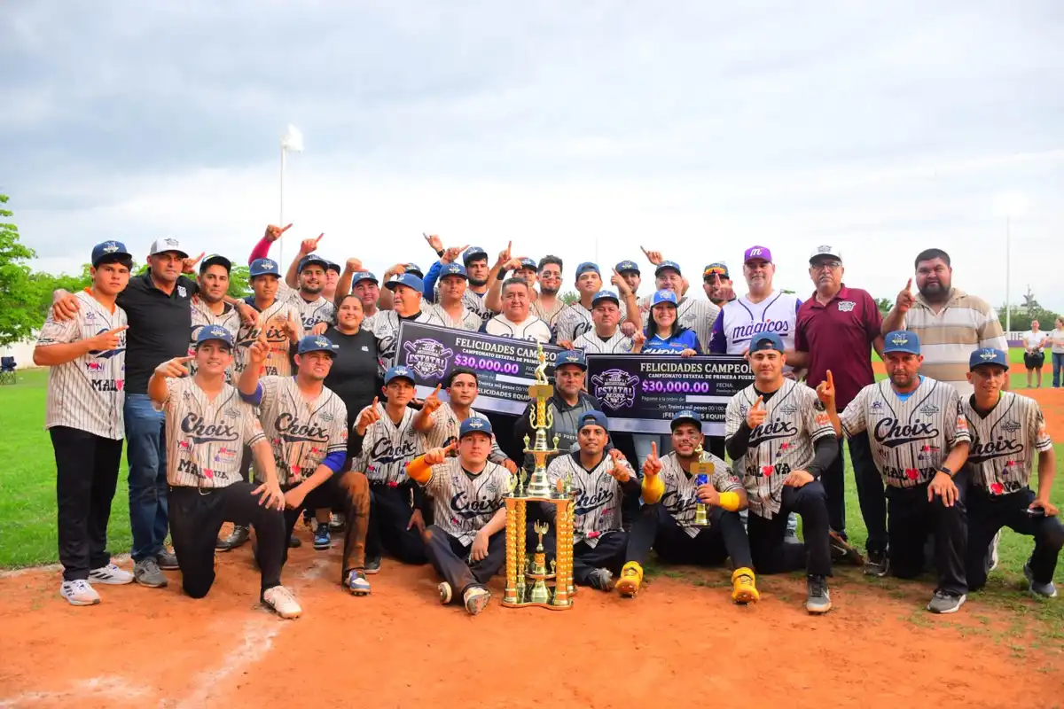 Mineros de Choix se corona campeón estatal de béisbol de Primera Fuerza 2026 y representará a Sinaloa
