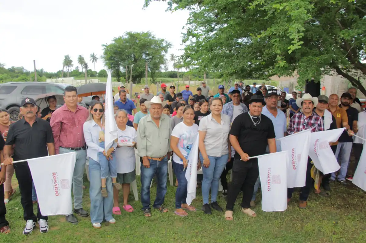 Inicia obra de electrificación en Ampliación La Guásima, Rosario; beneficiará a más de mil habitantes