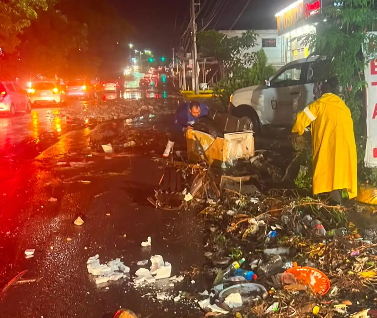 Lluvias en Culiacán dejan 4.2 toneladas de residuos y 17 árboles caídos