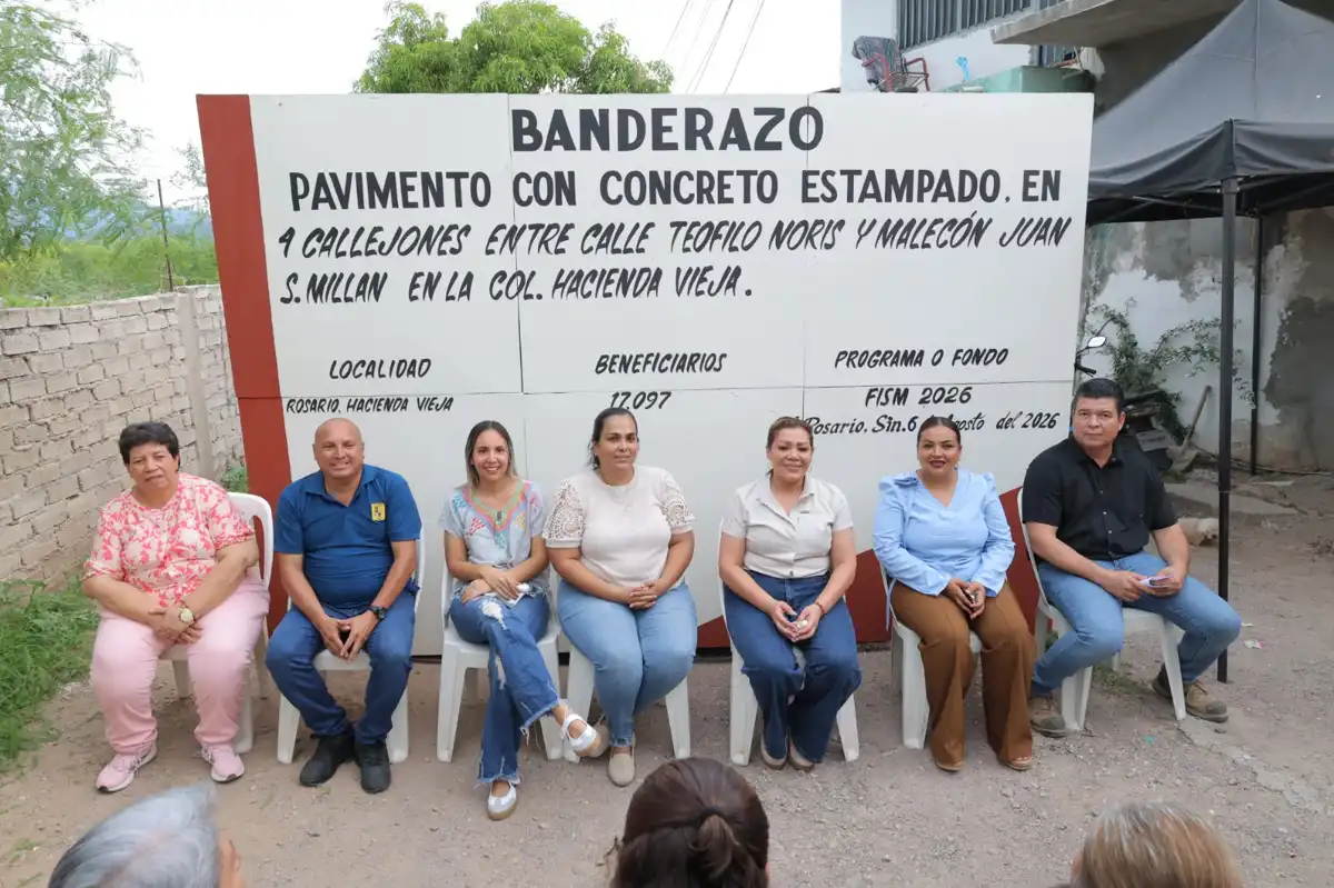 Pavimentan cuatro callejones en Rosario para mejorar movilidad y crear atractivo turístico