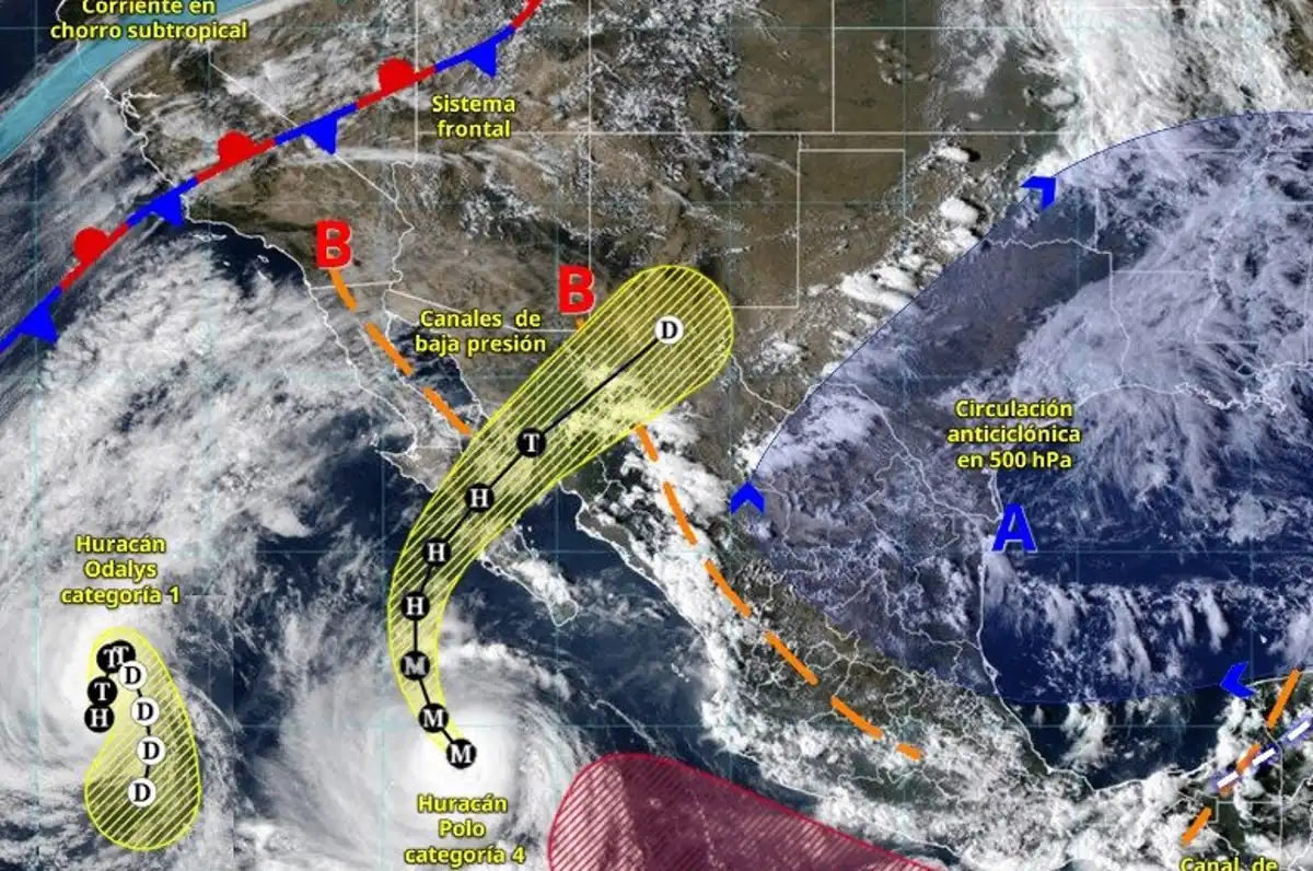 Huracán Polo categoría 4 se acerca a Baja California Sur; prevén impacto el lunes