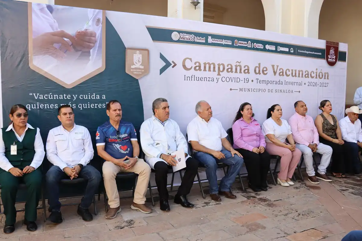 Inicia en Sinaloa de Leyva la campaña de vacunación contra influenza y COVID-19
