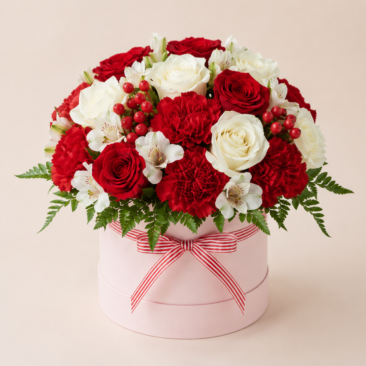 Caja flores navideña