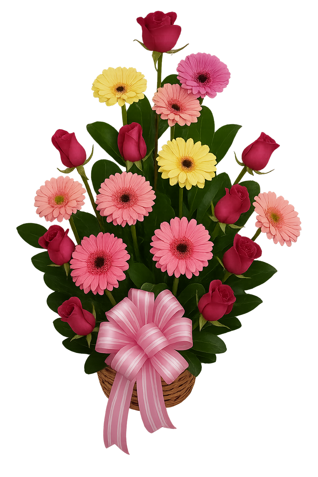 Canasta de Gerberas & Rosas
