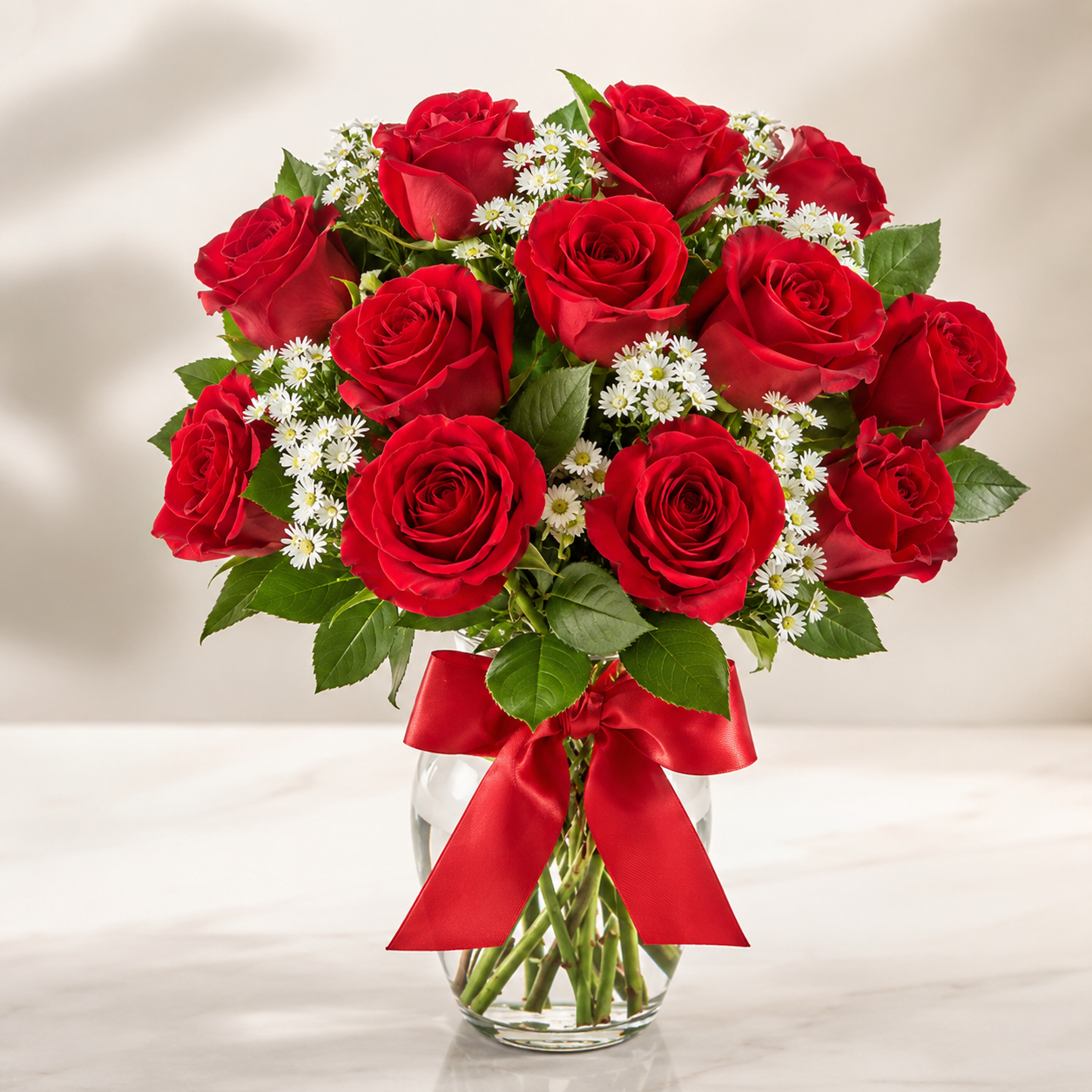 Florero de 12 Rosas Premium