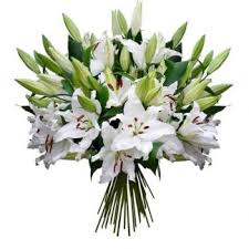 Ramo de 12 lilium blancos perfumados