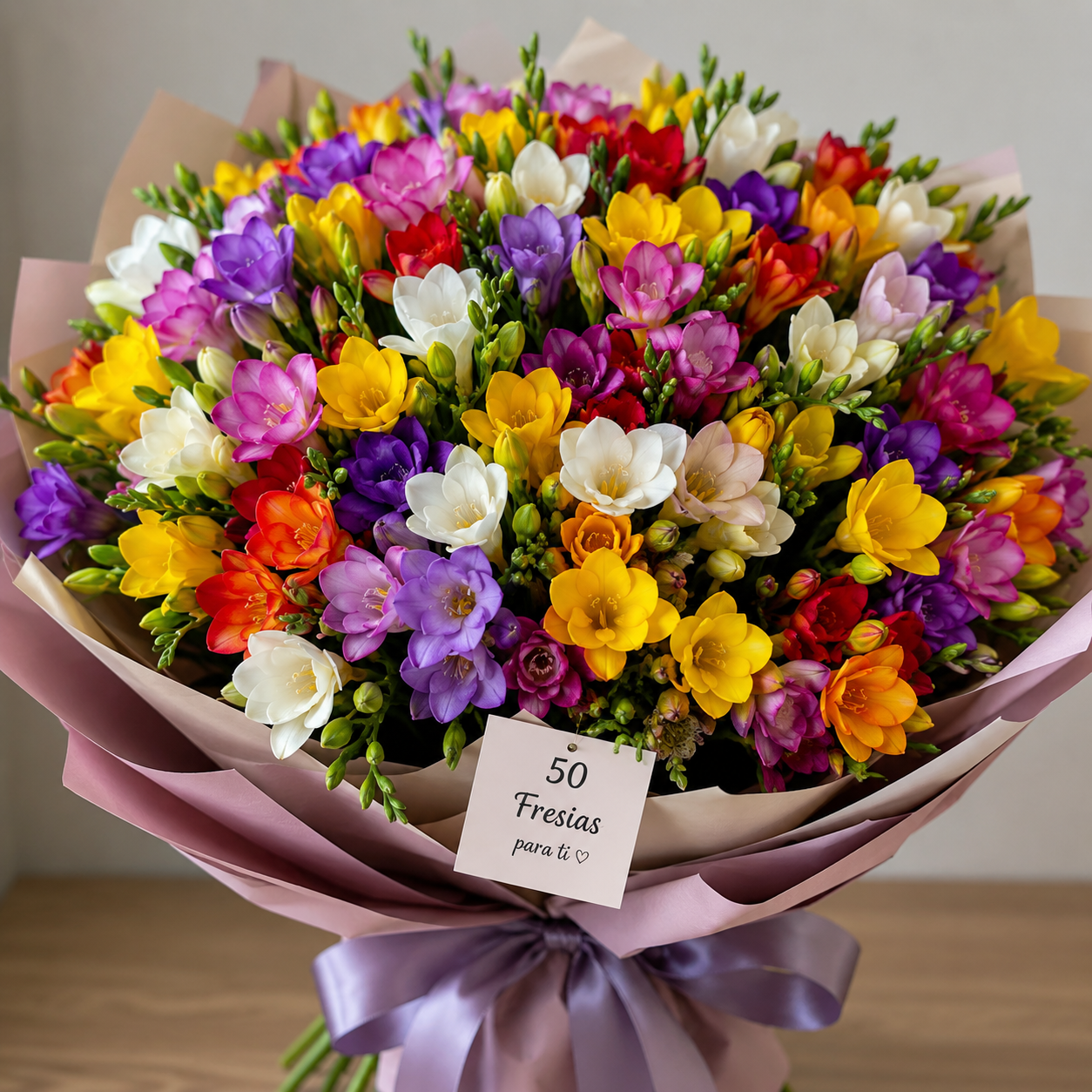 Ramo de 50 fresias 