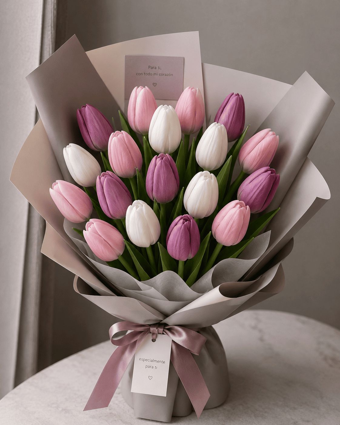 Ramo de 18 tulipanes 