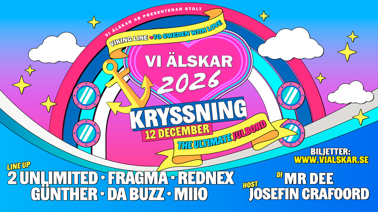 Biljetterna släppta till julkryssning 2026 – firar 90- och 00-talets största hits