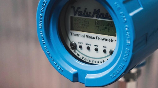 ValuMass flow meter closeup