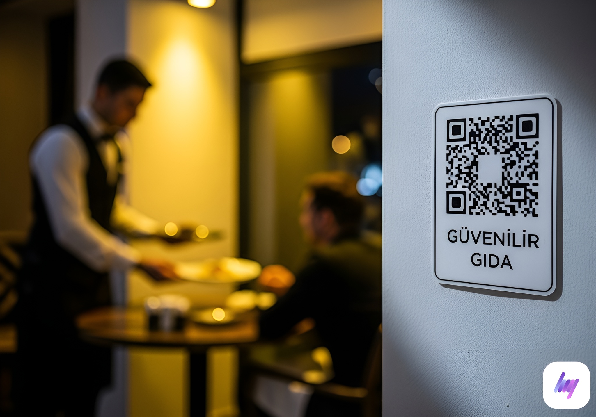 Güvenilir gıda karekod uygulaması QR kod örneği restoran