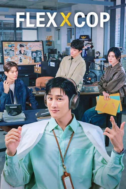 A still from Flex X Cop showcasing the chaebol cop and detective together