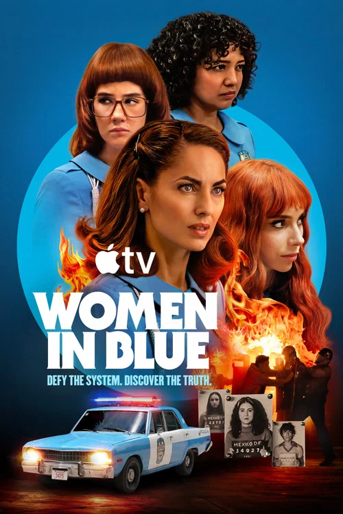 The four main female characters of the Women in Blue series standing together in their police attire.
