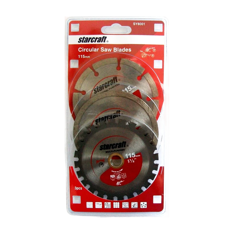 Multi 3 Piece Pack Diamond/Tct Blades
