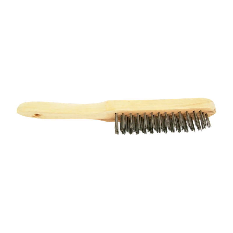 Wood Carbon Wire Brush 4 Row