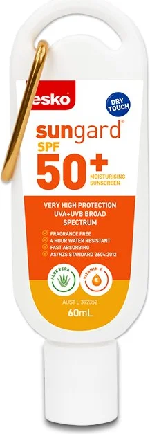Esko SunGard SPF50+ Sunscreen, 60ml Carabiner