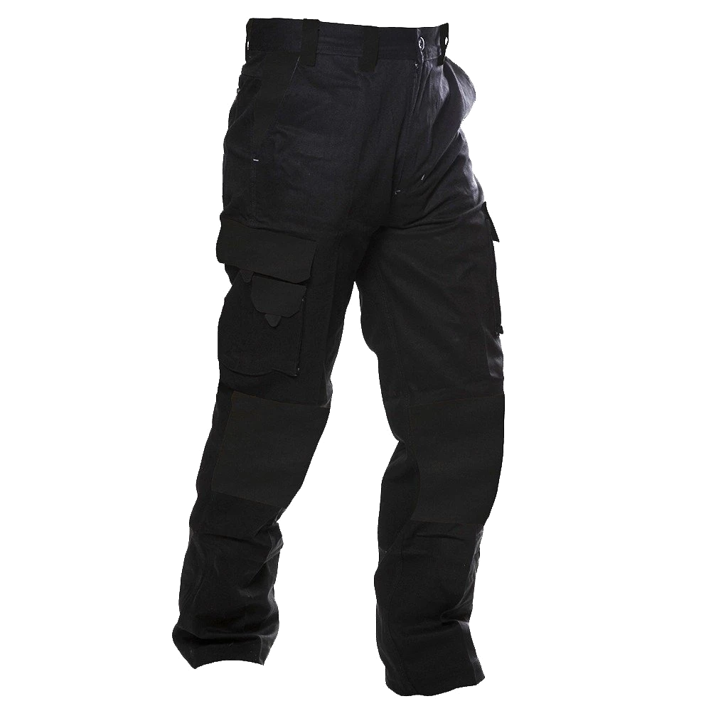Cargo Trousers, 220gsm Ripstop Cotton, Black - Image 2