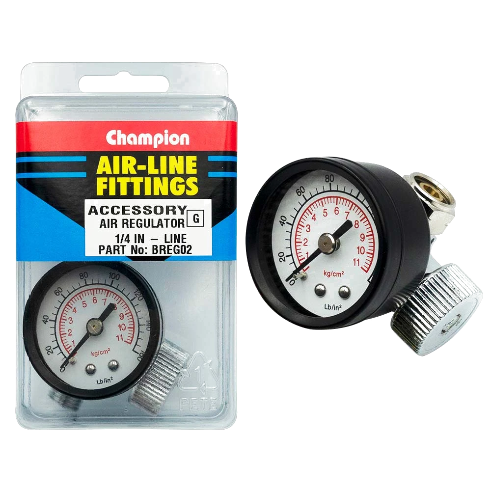 Champion in-Line Regulator With Gauge