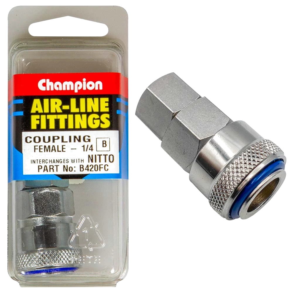 Champion 1/4in Female Air -Line Coupling Nitto
