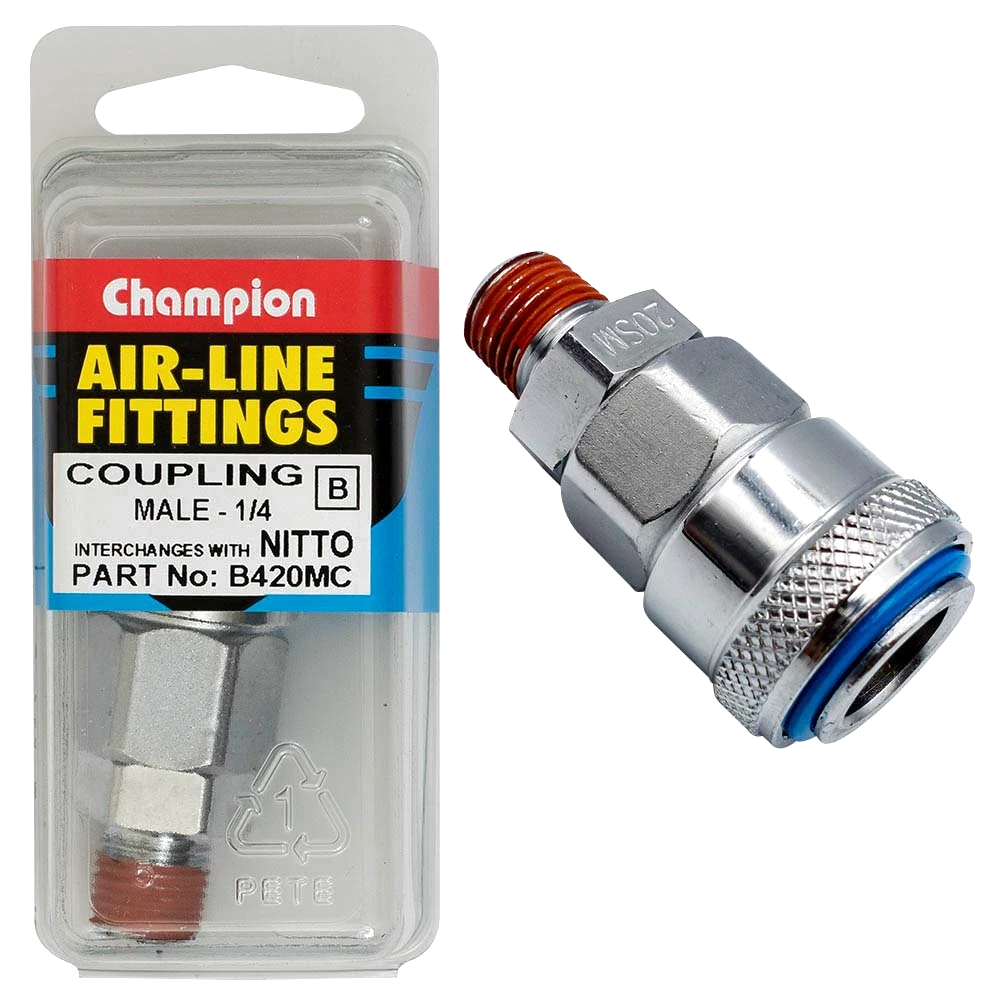 Champion 1/4in Male Air -Line Coupling Nitto