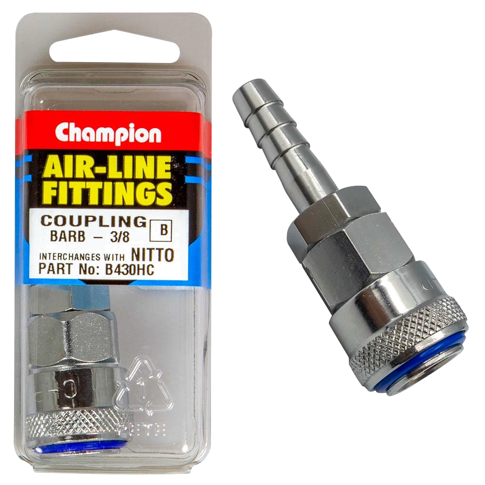 Champion 3/8in Hose Barb Air -Line Coupling Nitto