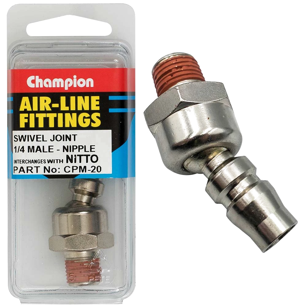 Champion Swivel Joint 1/4in Male Nipple Nitto Interchange