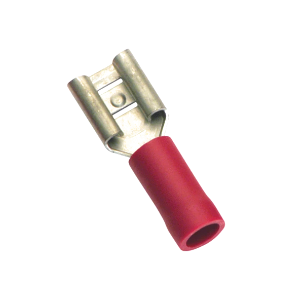 Champion Red Female Push - On Spade Terminal - 100pk