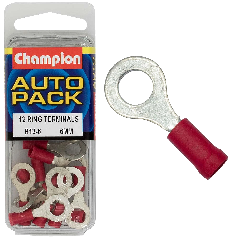 Champion Red Ring Terminal-6mm