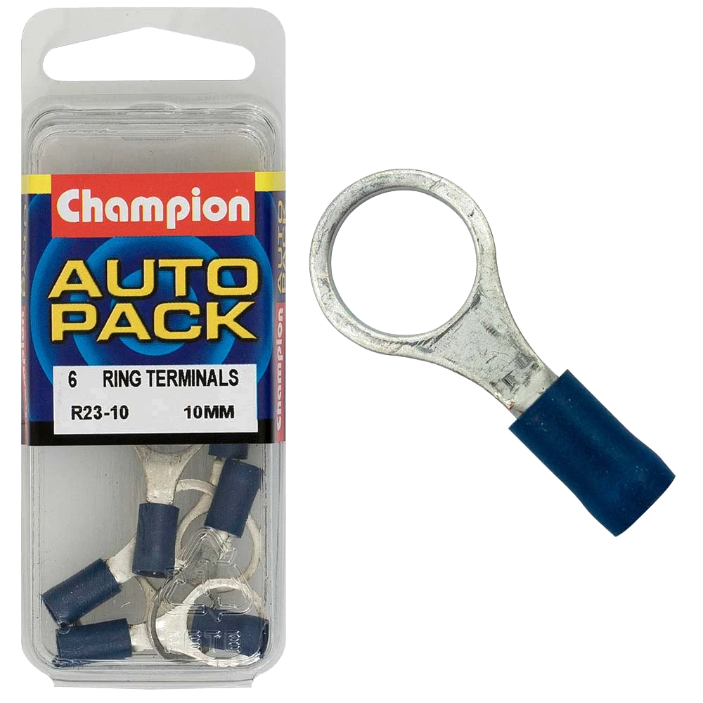 Champion 10mm Blue Ring Terminal