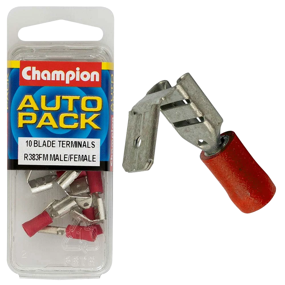 Champion Red 2-Way Blade Terminal-Male/Female