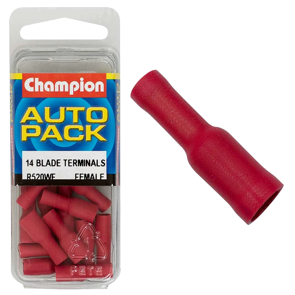 Champion Red Blade Terminal-Female 5mm