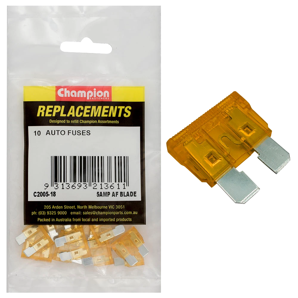 Champion AF 5Amp Standard Blade Fuse (Tan) -10pk