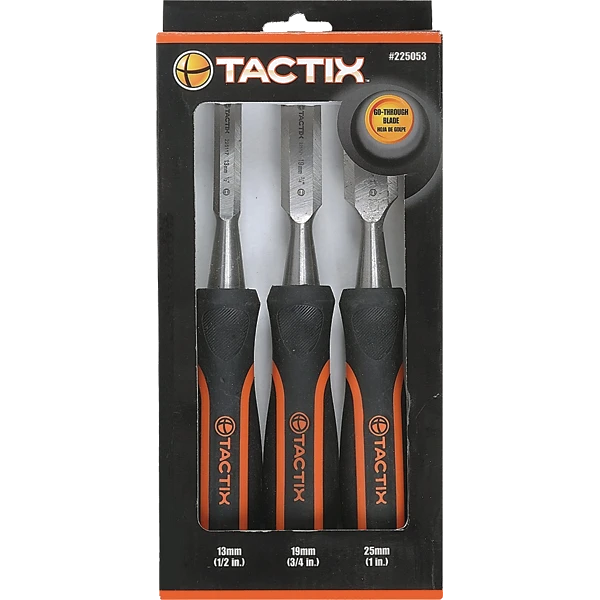 Tactix Chisel Wood 3pc Set-Long