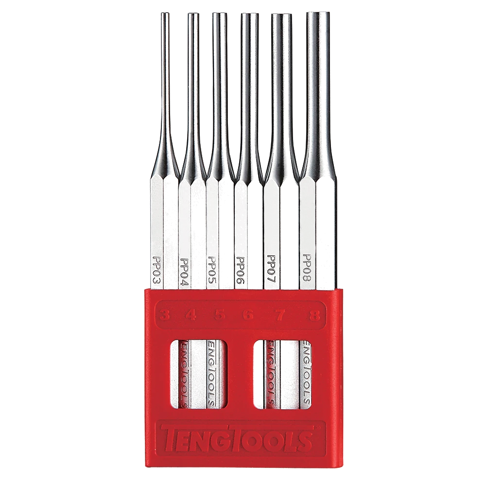 Teng 6pc Pin Punch Set 3-8mm