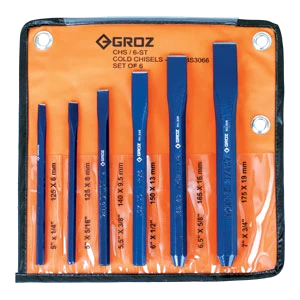 Groz 6pc Cold Chisel Set