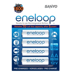 Panasonic Eneloop 1900Mah 1.2V Rechargeable AA Battery (4pk)