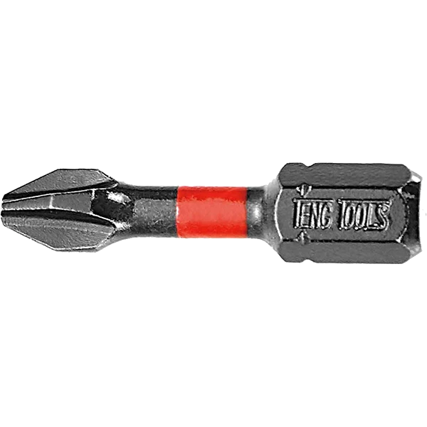 Teng 5Pc 1/4in GR2 Impact Screwdriver Bit 30mm