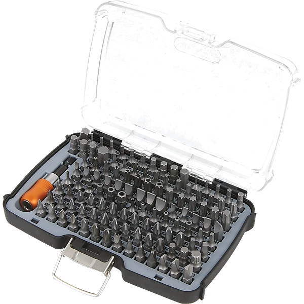 Tactix 117pc Master 1/4in Cr-V Bits Set