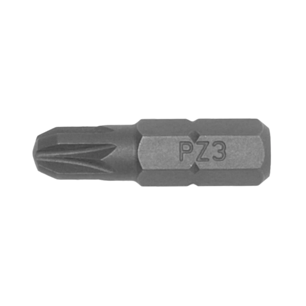 10pc 1/4in Hex PZ#3 Bit X 25mm (L)