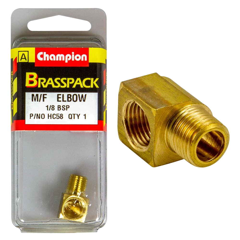 Champion Brass 1/8in BSP F/M Elbow
