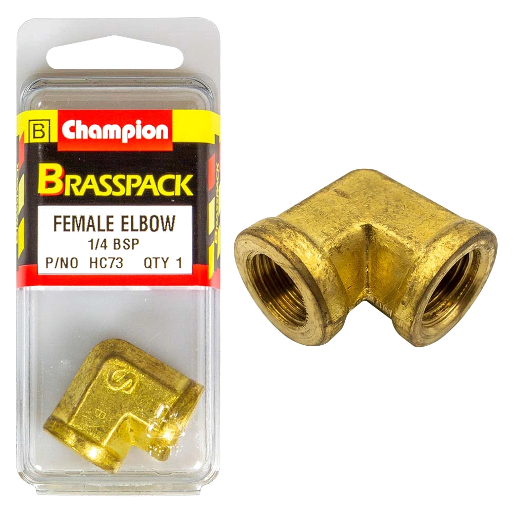 Champion Brass 1/4in BSP Female Elbow