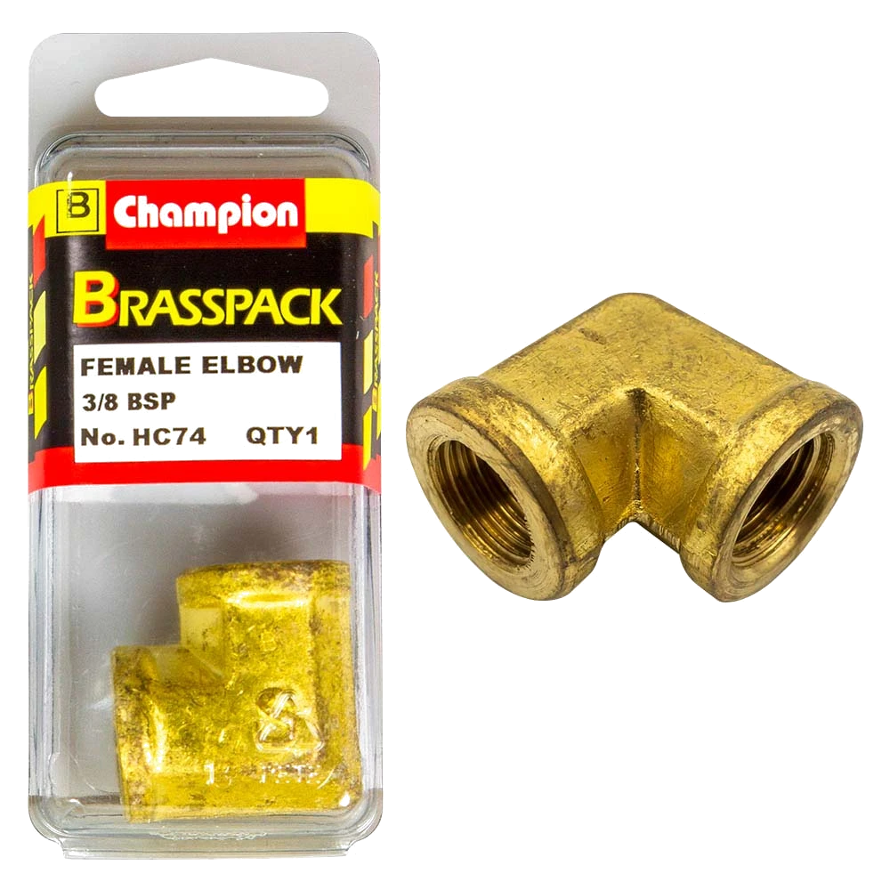 Champion Brass 3/8in BSP Female Elbow