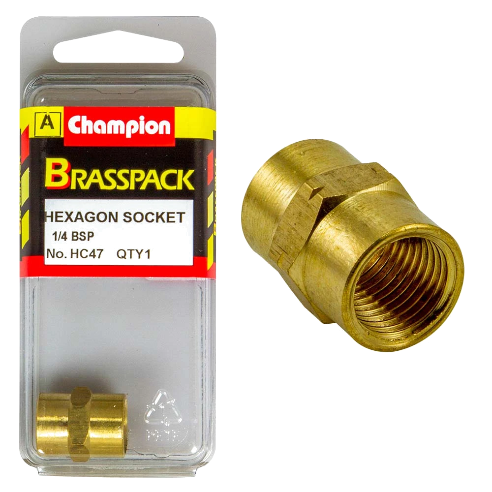 Champion Brass 1/4in Hex Socket