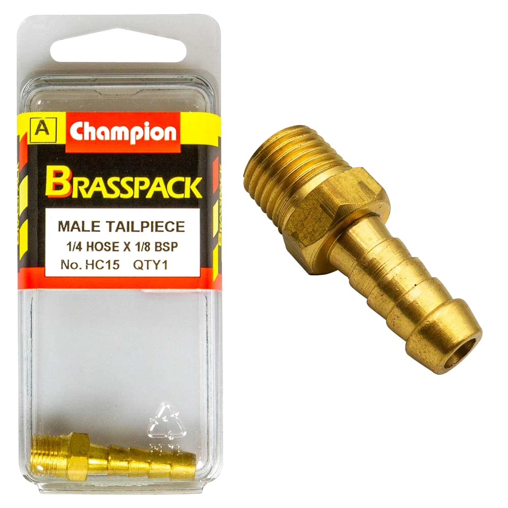 Champion Brass 1/4in x 1/8in Male Hose Barb