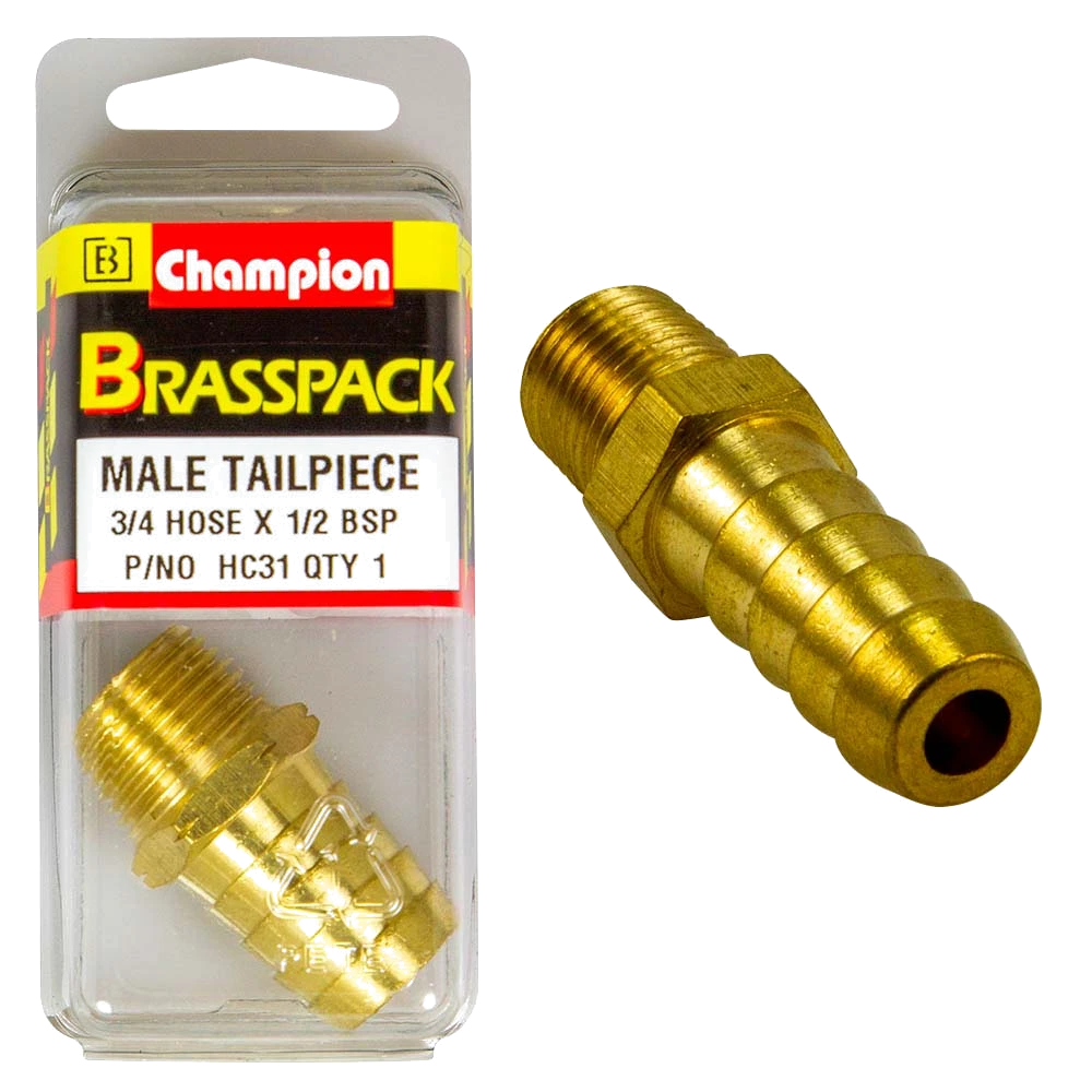 Champion Brass 3/4in x 1/2in Male Hose Barb