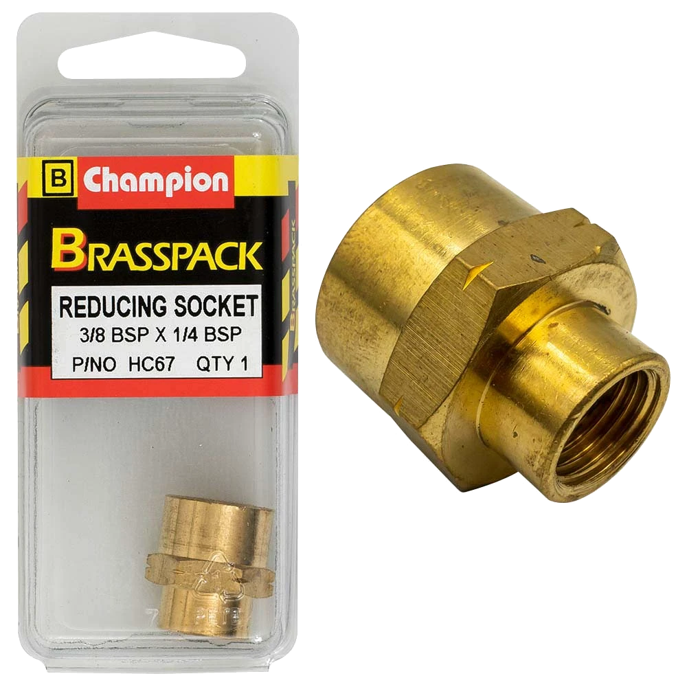 Champion Brass 3/8in x 1/4in BSP Reducing Socket