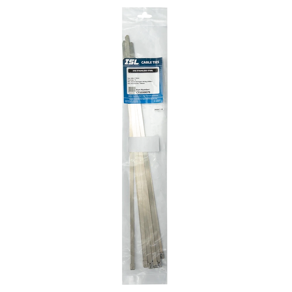 ISL 500 x 7.9mm 316 Stainless Cable Tie - 10pk