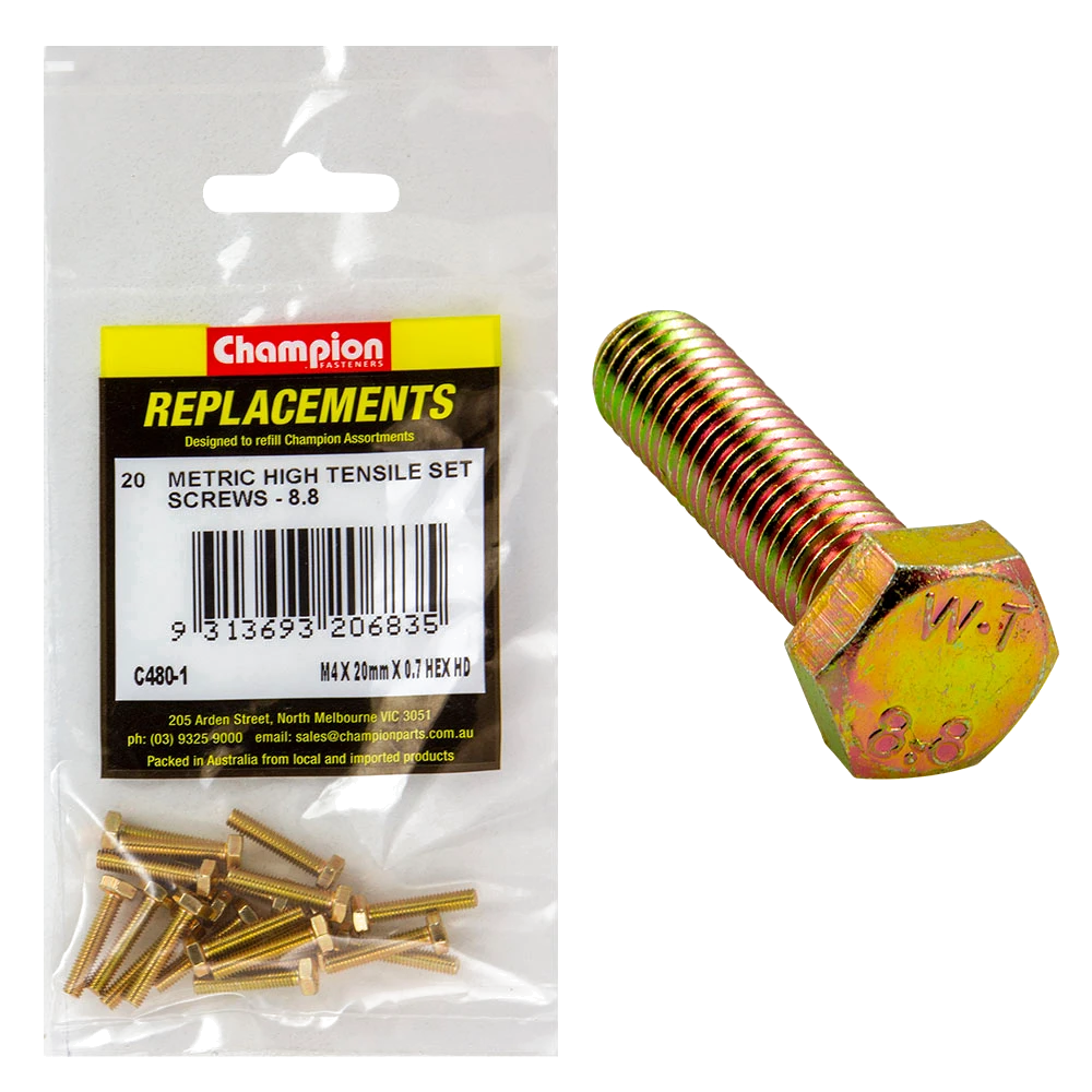 Champion 5/16UNC x 3/4in Set Screws/Nuts - Mini Jar -20pk**