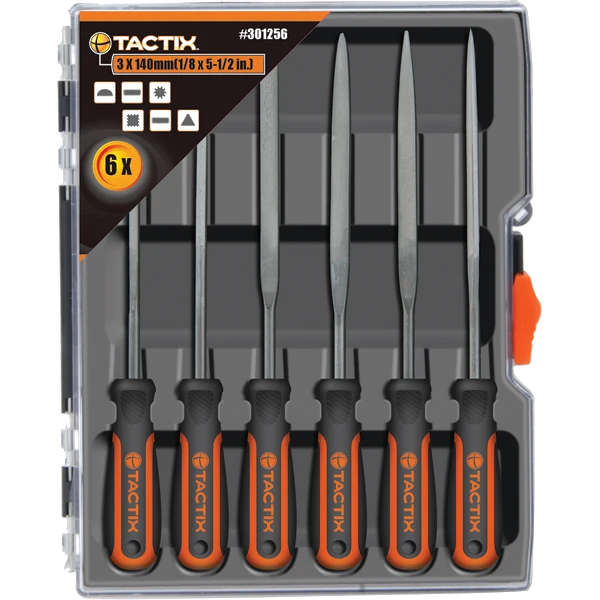 Tactix 140mm Needle File Set 6pc
